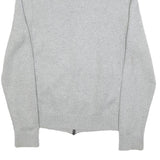 TOMMY HILFIGER Mens Grey Plain Full Zip Jumper Crew Neck Basic Knit S Classic