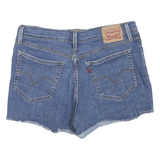 LEVI'S Womens Denim Blue Cut-Off Shorts M W34 Distressed Style