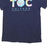 NIKE Mens Navy Blue Tournament Of Champions TOC Graphic T-Shirt S Short Sleeve