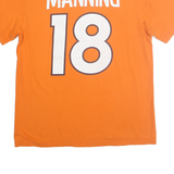 NIKE Mens Orange Denver Broncos Graphic T-Shirt L Short Sleeve Crew Neck