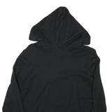 ADIDAS Womens Black Hoodie UK 6 Cotton Blend Comfortable Casual Pullover