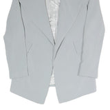 ZARA Womens Light Grey Tailored Jacket S Polyester Blend Plain Elegant Formal