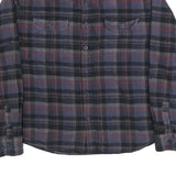GREAT NORTHWEST Mens Blue Black & Red Checked Shirt XL Button Front Cotton Blend