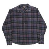 GREAT NORTHWEST Mens Blue Black & Red Checked Shirt XL Button Front Cotton Blend