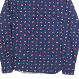 NAUTICA Mens Blue & Red Patterned Casual Shirt XS Classic Fit Stylish