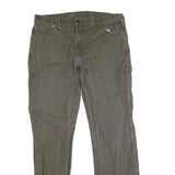 DICKIES Mens Cotton Blend Regular Fit Brown Trousers W38 L33 Workwear Utility