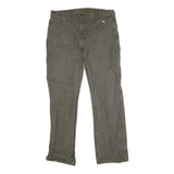 DICKIES Mens Cotton Blend Regular Fit Brown Trousers W38 L33 Workwear Utility