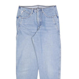 REVANCHE Womens Jeans Light Blue Regular Fit Straight Denim Rinse W28 L28