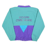 MG NATASPORT Mens Teal & Purple Kyokushin Panelled Zip Jacket M Polyester Blend