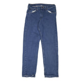 WRANGLER Mens Blue Denim Regular Jeans W32 L31 Classic Zip Closure