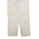 CARHARTT Mens Grey Cotton Blend Relaxed Straight Workwear Trousers W36 L36