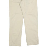 THINK PINK Womens Cotton Blend Beige Regular Straight Trousers W32 L30 Casual