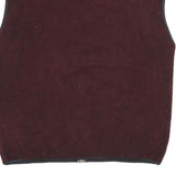 CHAMPION Mens Maroon Zip Up Fleece Jacket L Polyester Sleeveless Casual