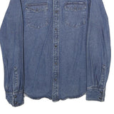 SUPERDRY Mens Blue Denim Shirt M Cotton Casual Button Down Long Sleeve