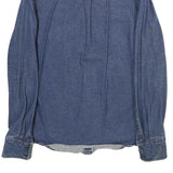 SUPERDRY Mens Blue Denim Shirt M Cotton Casual Button Down Long Sleeve