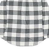 TOMMY HILFIGER Mens White & Black Checked Shirt L Casual Cotton Blend