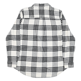 TOMMY HILFIGER Mens White & Black Checked Shirt L Casual Cotton Blend