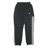 ADIDAS Mens Joggers Black & White Slim Tapered S W26 L30 Polyester Blend Sports