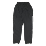 ADIDAS Mens Joggers Black & White Slim Tapered S W26 L30 Polyester Blend Sports