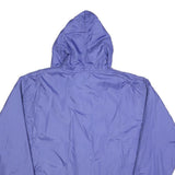 CACTUS Womens Blue Hooded Zip Jacket L Polyester Blend Plain Artistic Fish Print