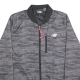 NEW BALANCE Womens Grey Lightweight Zip Jacket M Polyester Blend Athletic