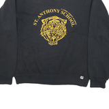 RUSSELL ATHLETIC Mens Black St Anthony School Crew Neck M Cotton Blend