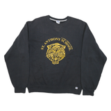 RUSSELL ATHLETIC Mens Black St Anthony School Crew Neck M Cotton Blend