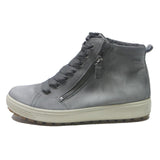 ECCO Womens Soft 7 Zip Up Ankle Boots Grey Suede UK 5 Comfortable Stylish Casual