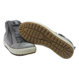 ECCO Womens Soft 7 Zip Up Ankle Boots Grey Suede UK 5 Comfortable Stylish Casual