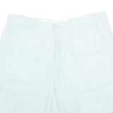 NAUTICA Mens Shorts White Casual M W33 Linen Blend Classic Fit Comfortable