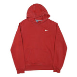 NIKE Mens Red Hoodie Pullover L Cotton Blend Casual Sportswear