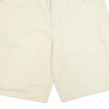 GARRY Womens Shorts Cream Casual Plain L W32 Cotton Blend Comfort Fit