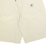 GARRY Womens Shorts Cream Casual Plain L W32 Cotton Blend Comfort Fit