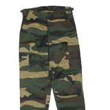 Womens Polyester Blend Regular Fit Camouflage Zip Closure Trousers W32 L30 Cargo