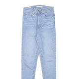 LEVI'S Womens Slim Light Blue Denim Jeans W24 L28 Stylish Cotton Blend Zip