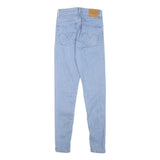 LEVI'S Womens Slim Light Blue Denim Jeans W24 L28 Stylish Cotton Blend Zip