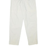 SEGRETS Womens Cotton Blend White Relaxed Straight Trousers W24 L30 Stylish