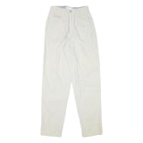 SEGRETS Womens Cotton Blend White Relaxed Straight Trousers W24 L30 Stylish