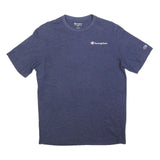 CHAMPION Mens Blue Jersey T-Shirt M Short Sleeve Crew Neck Branded Logo Comfort