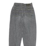 REACTION Womens Jeans Grey Relaxed Straight Denim Medium W26 L29 Casual Zip