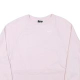 NIKE Womens Pink Crew Neck XS Cotton Blend Pullover Sweatshirt Sportswear