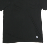 CAT Mens Black Graphic T-Shirt XL Short Sleeve Crew Neck Cotton Comfort