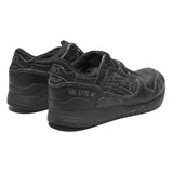 ASICS Gel Lyte III Womens Lace-Up Trainers Black Leather UK 3.5 Classic