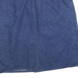 LL BEAN Womens Blue Denim Straight Knee Length Woven Cotton Blend Skirt M Casual