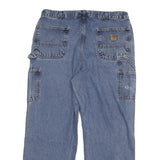CARHARTT Mens Jeans Blue Relaxed Loose Denim Medium W34 L28 Workwear Zip Pockets