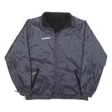 LEGEA Mens Blue & Black Reversible Zip Front Jacket M Polyester Sportswear