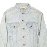 LEVI'S Mens Blue Denim Jacket M Cotton Blend Button Closure Classic Fit Casual