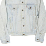 LEVI'S Mens Blue Denim Jacket M Cotton Blend Button Closure Classic Fit Casual