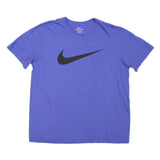 NIKE Mens Blue L Short Sleeve Crew Neck Graphic T-Shirt Cotton Blend