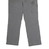 CARHARTT Mens Regular Fit Grey Cotton Blend Button Trousers W34 L30 Workwear